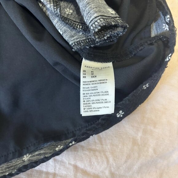 American Eagle Smocked Mini Dress Floral Print Casual Women's Size XS #246 - Picture 8 of 8